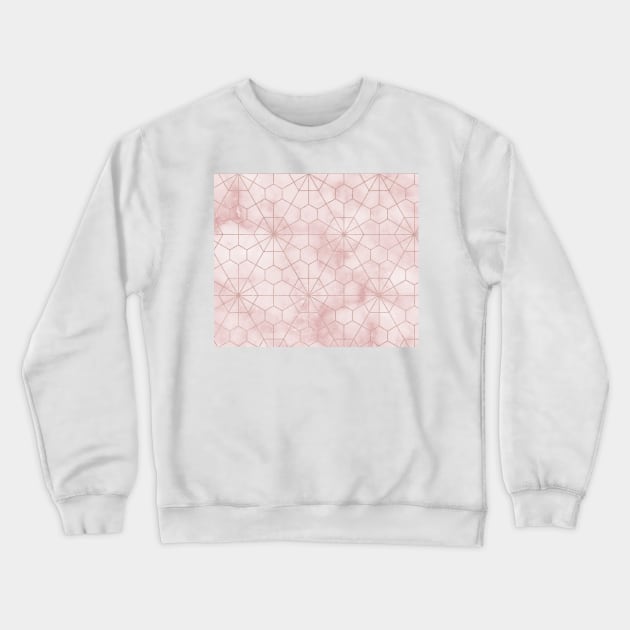 Mademoiselle pink marble Crewneck Sweatshirt by marbleco